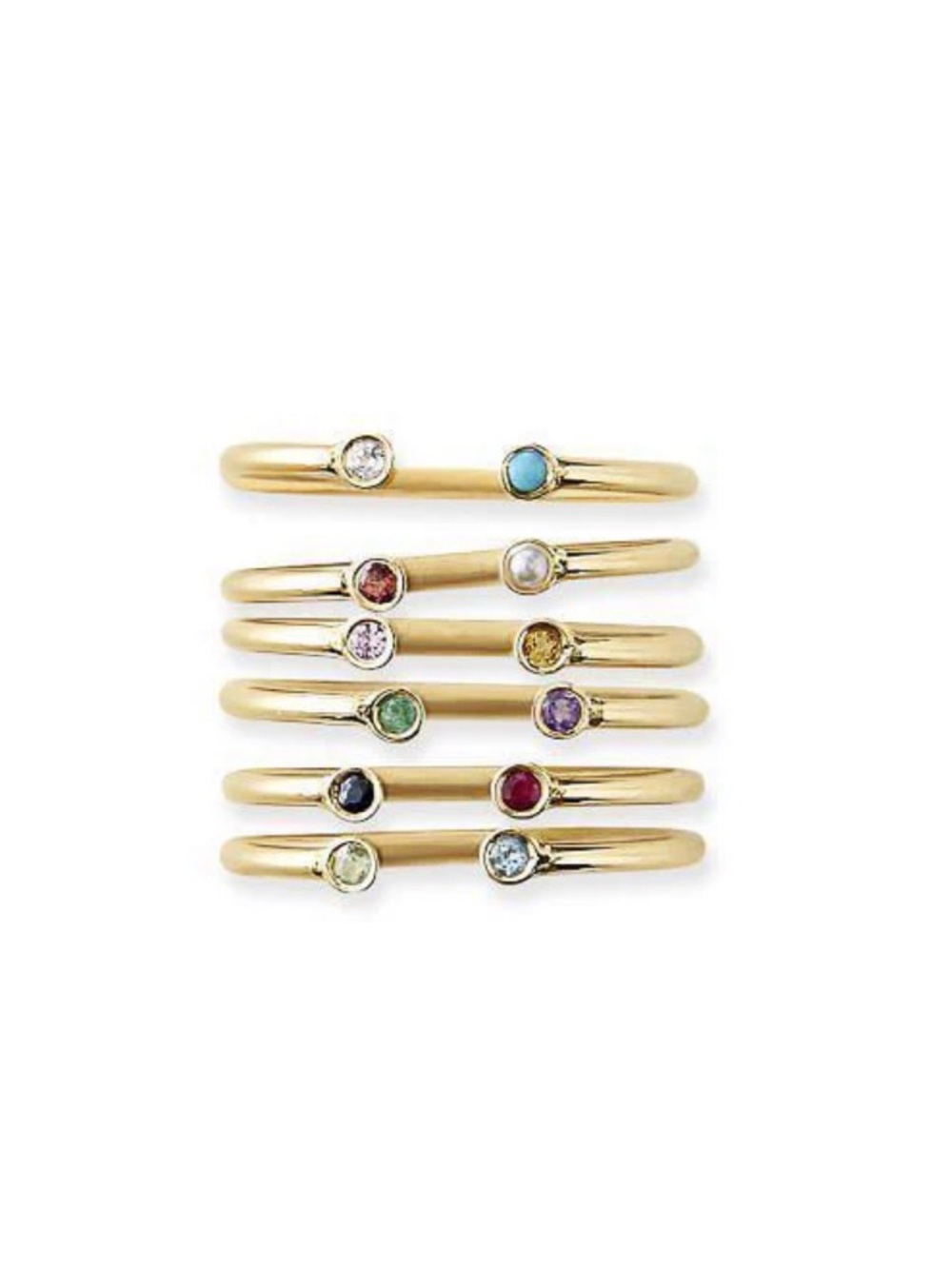 EUC Ariel Gordon Dual Birthstone Ring Citrine & Emerald 14k yellow gold Sz 7